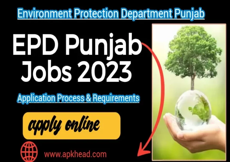 Environment Protection Department Punjab Jobs 2023