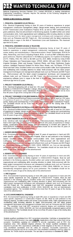 NESPAK Jobs 2023