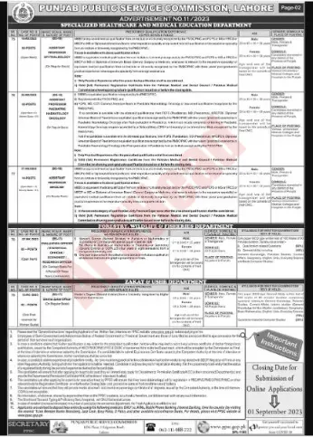 PPSC Advertisement No. 11/2023