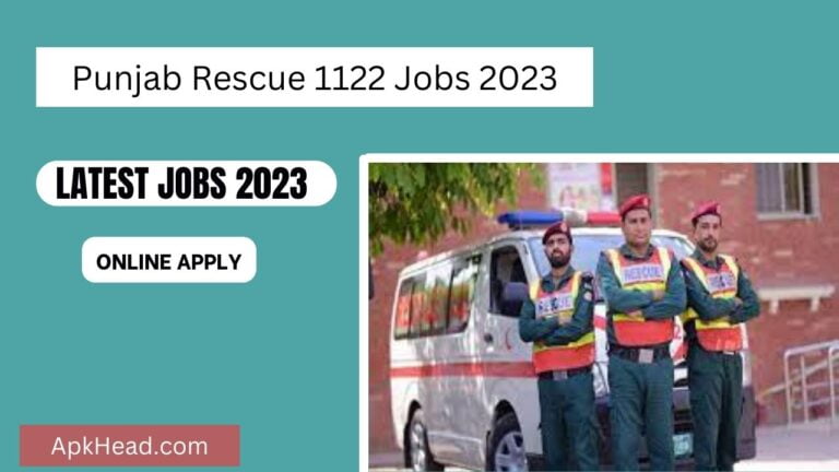 Punjab Rescue 1122 Jobs 2023