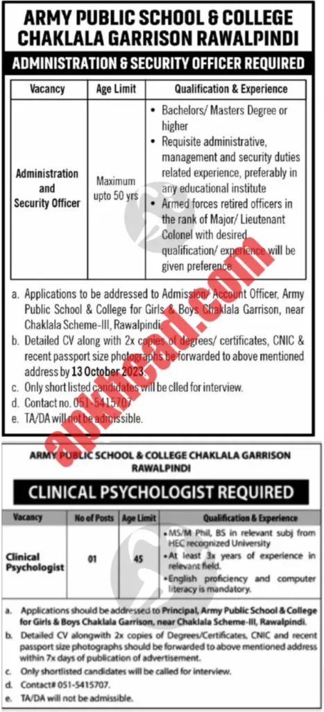 APS Rawalpindi Jobs