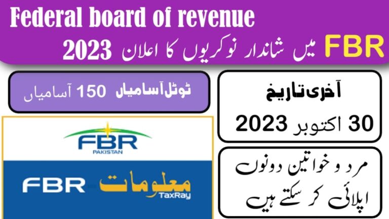 FBR Jobs 2023