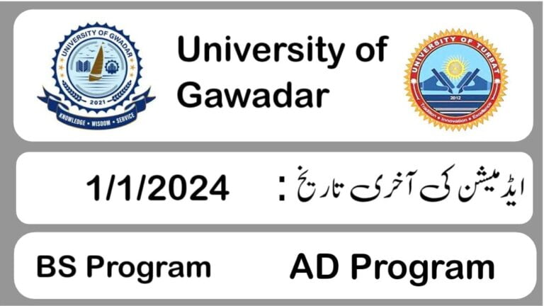 University of Gwadar Admissions Spring 2024