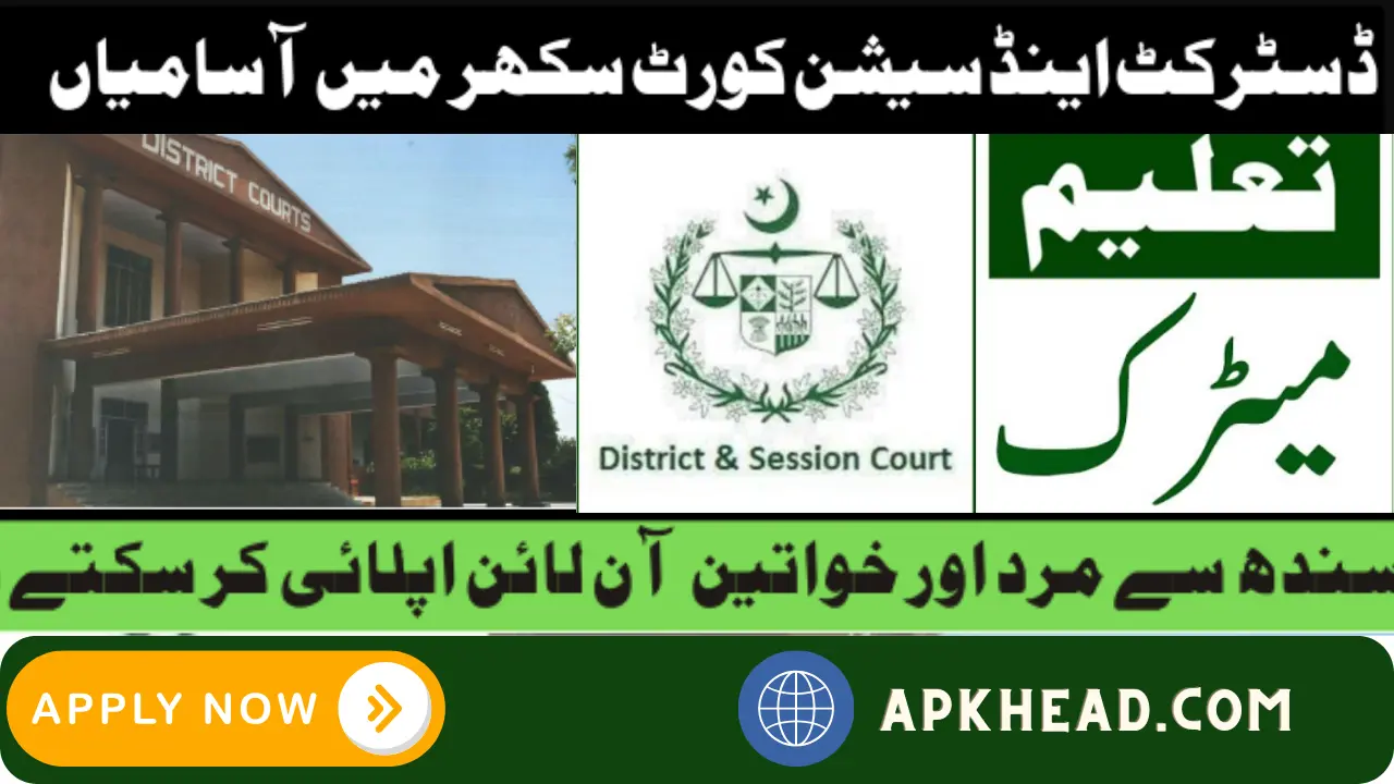 District and Session Court Sukkur Jobs