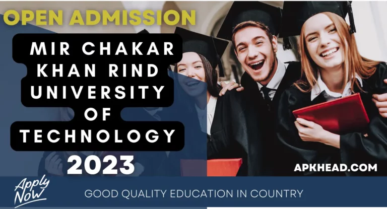 Job Opportunities at Mir Chakar Khan Rind University of Technology